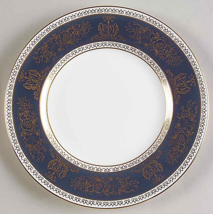 Columbia Blue & Gold Dessert/Pie Plate by Wedgwood-1