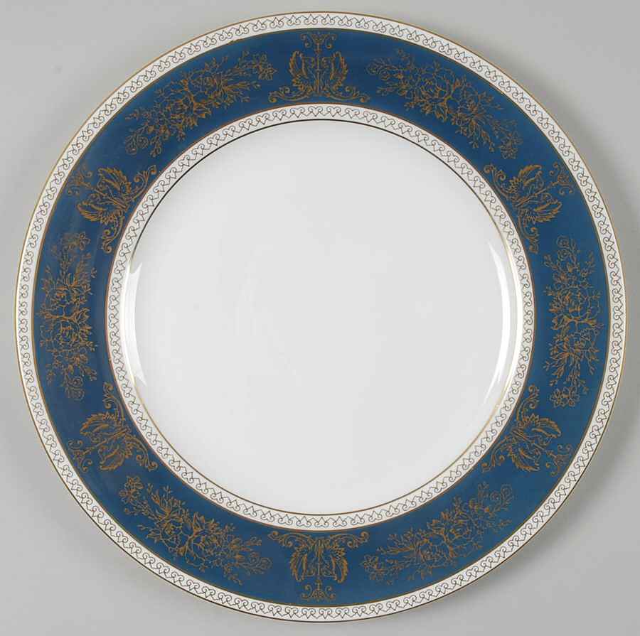Columbia Blue & Gold Dinner Plate by Wedgwood-1