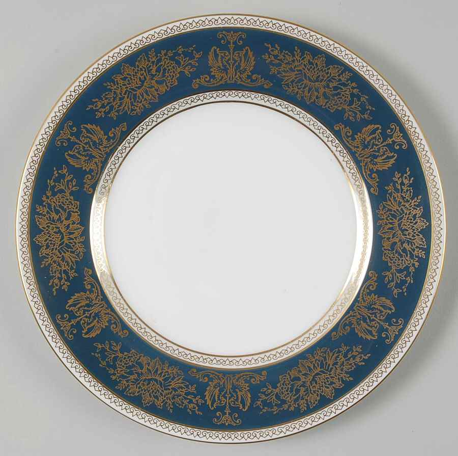 Columbia Blue & Gold Salad Plate by Wedgwood-1