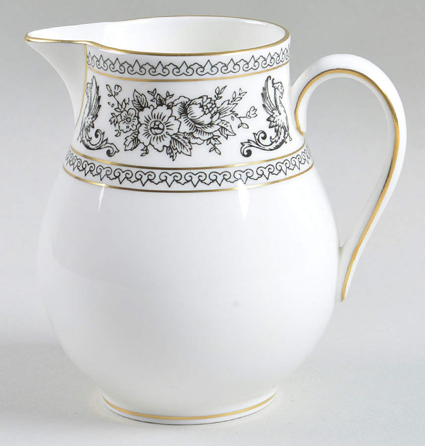 Columbia Black Creamer by Wedgwood-1
