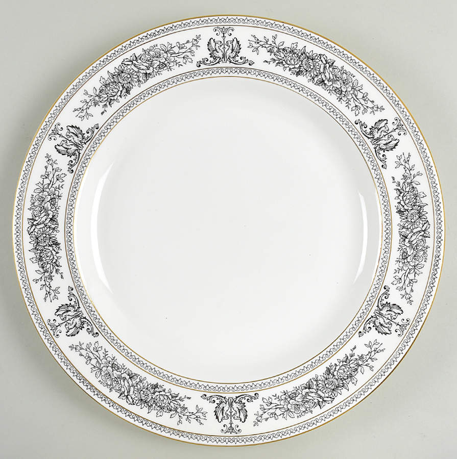 Columbia Black 13" Chop Plate (Round Platter) by Wedgwood-1