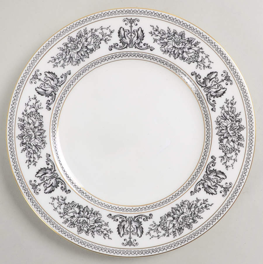 Columbia Black Salad Plate by Wedgwood-1