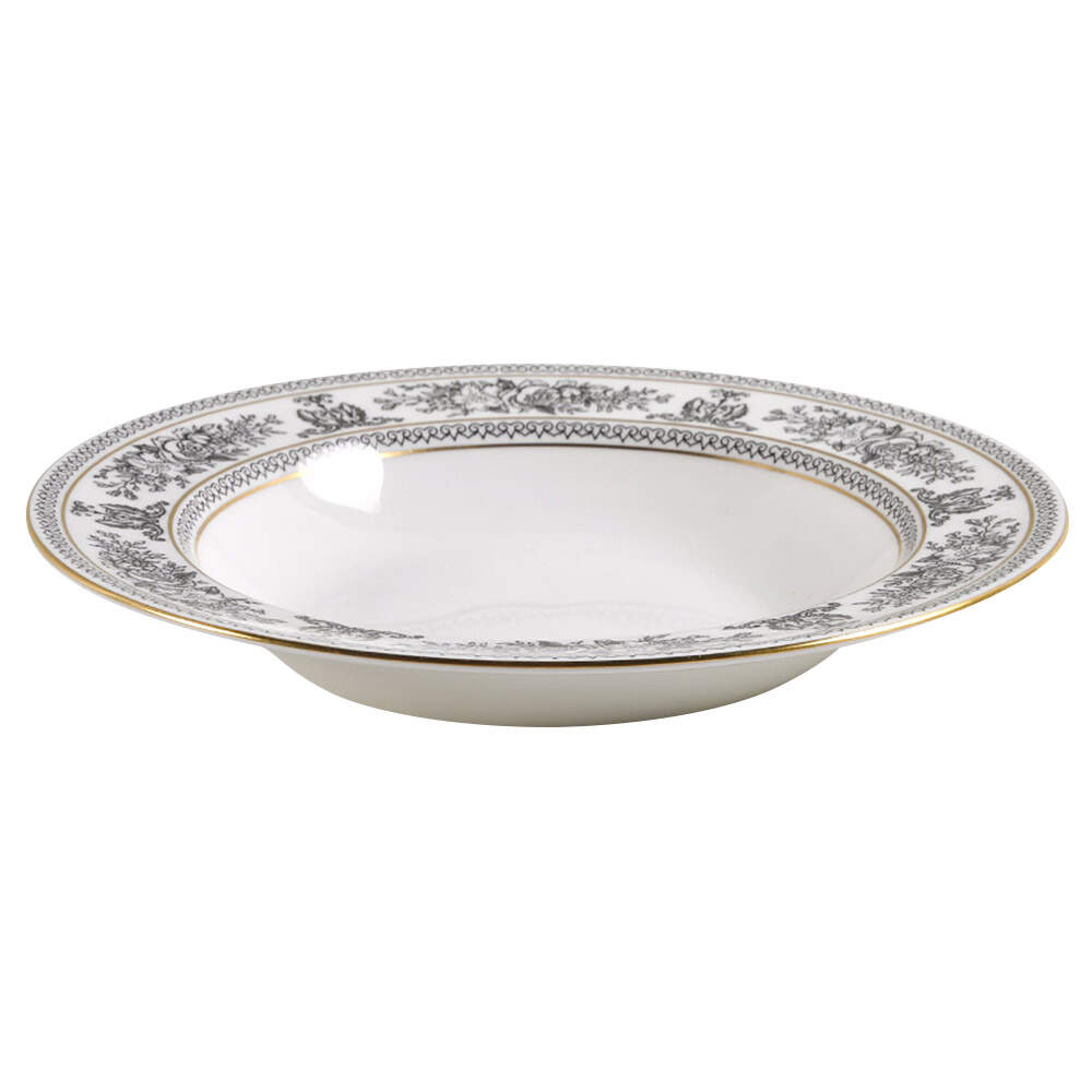 Columbia Black Rim Soup Bowl by Wedgwood-1