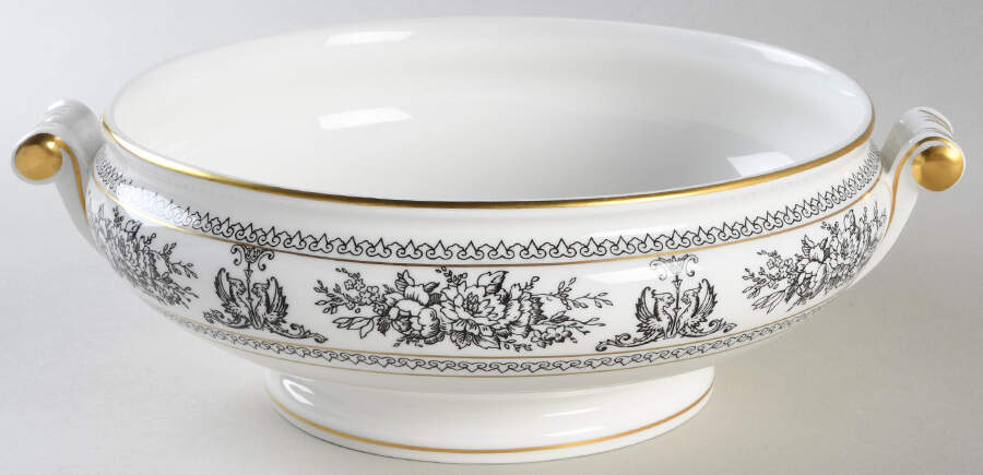 Columbia Black Round Vegetable No Lid by Wedgwood-1
