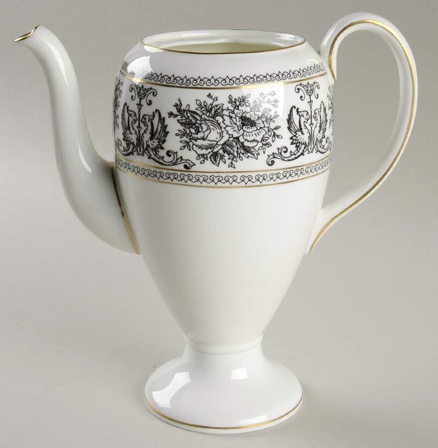Columbia Black Coffee Pot No Lid by Wedgwood-1