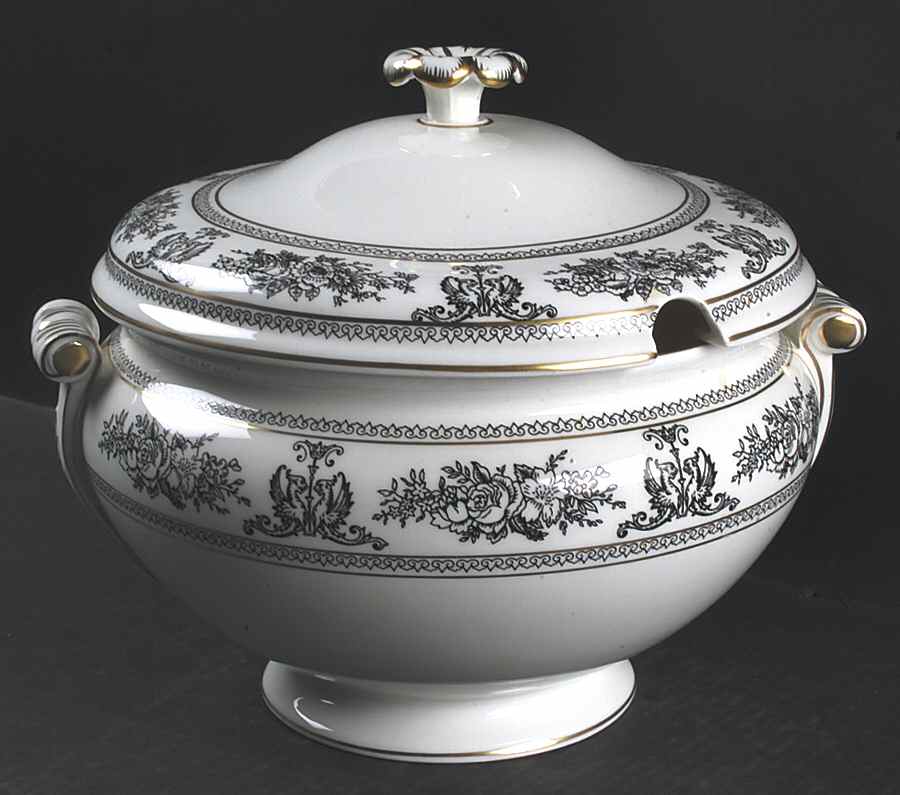 Columbia Black Tureen &  Lid by Wedgwood-1