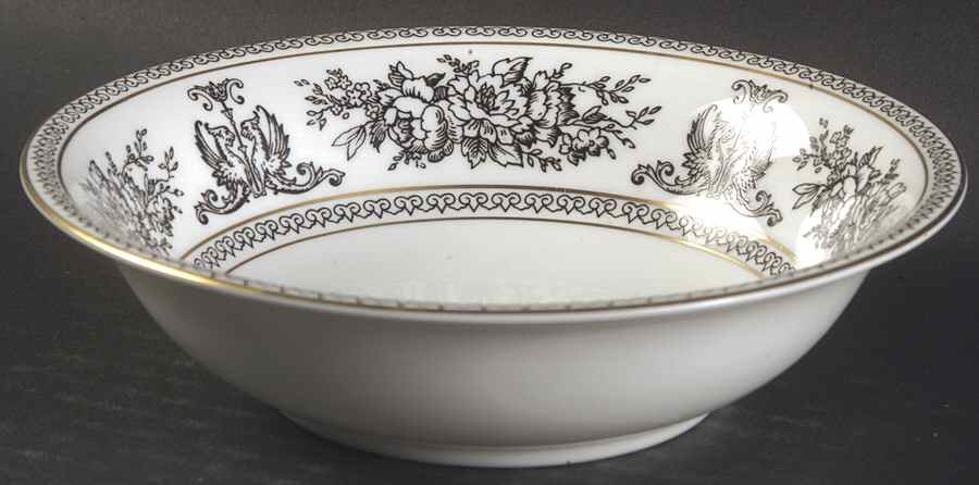 Columbia Black Coupe Cereal Bowl by Wedgwood-1