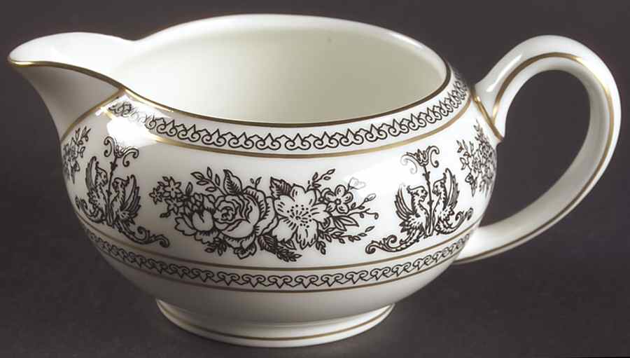 Columbia Black 146 Shape Creamer by Wedgwood-1