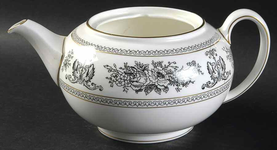 Columbia Black Teapot No Lid by Wedgwood-1