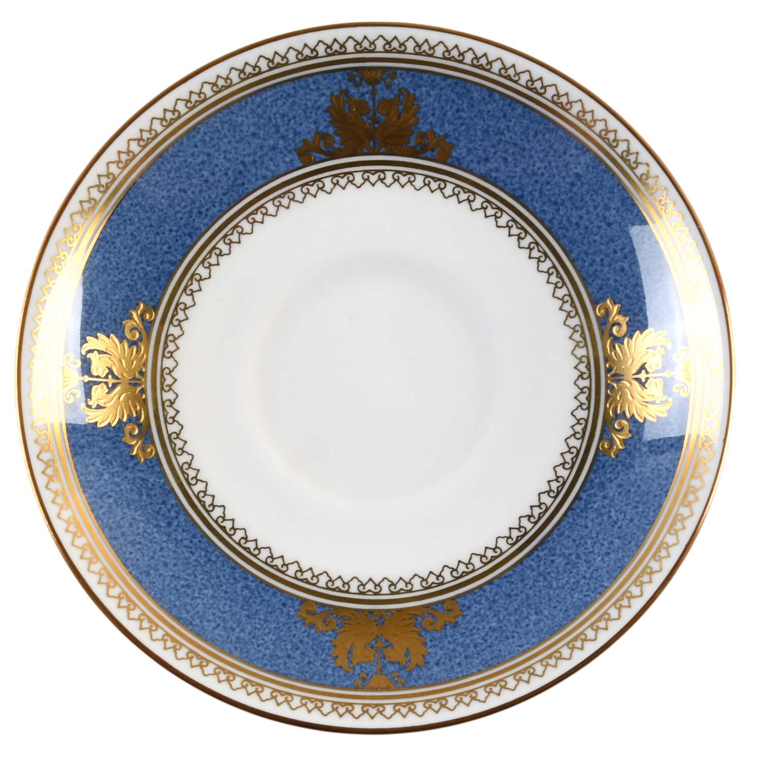 Columbia Powder Blue Rim (White Center) Saucer by Wedgwood-1