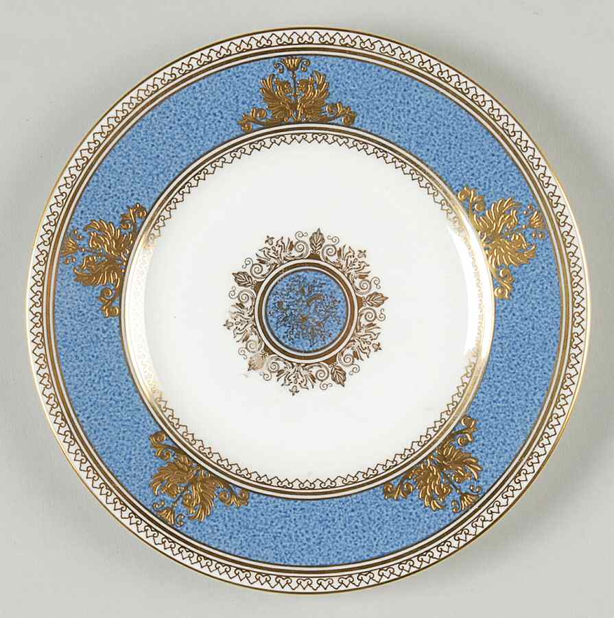 Columbia Powder Blue Rim (White Center) Bread & Butter Plate by Wedgwood-1