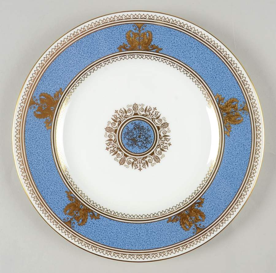 Columbia Powder Blue Rim (White Center) Salad Plate by Wedgwood-1