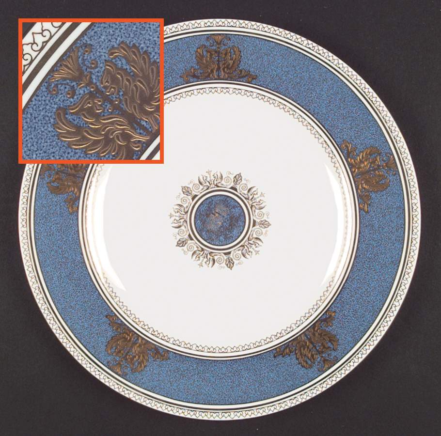 Columbia Powder Blue Rim (White Center) Dinner Plate by Wedgwood-1