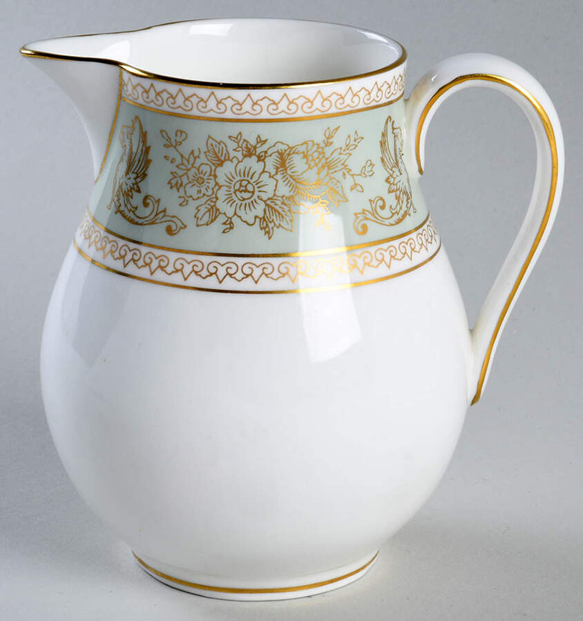 Columbia Sage Green Rim Creamer by Wedgwood-1