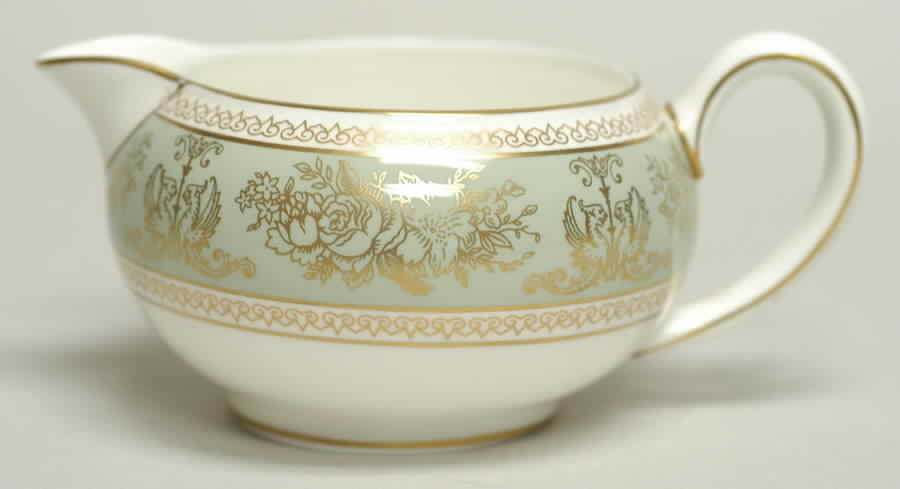 Columbia Sage Green Rim 146 Shape Creamer by Wedgwood-1