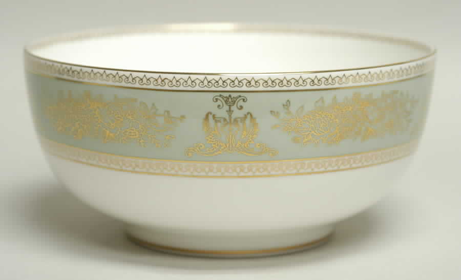 Columbia Sage Green Rim Large Fruit Bowl by Wedgwood-1