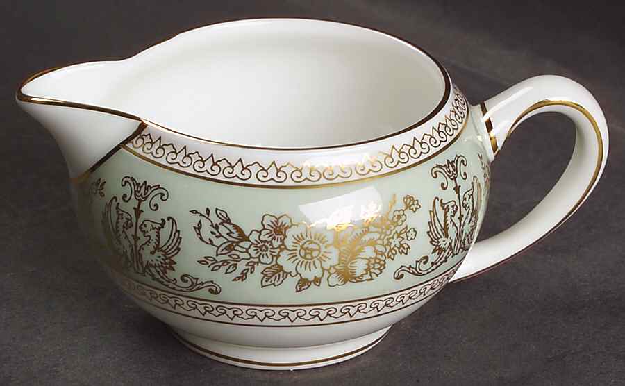 Columbia Sage Green Rim 146 Shape Mini Creamer by Wedgwood-1