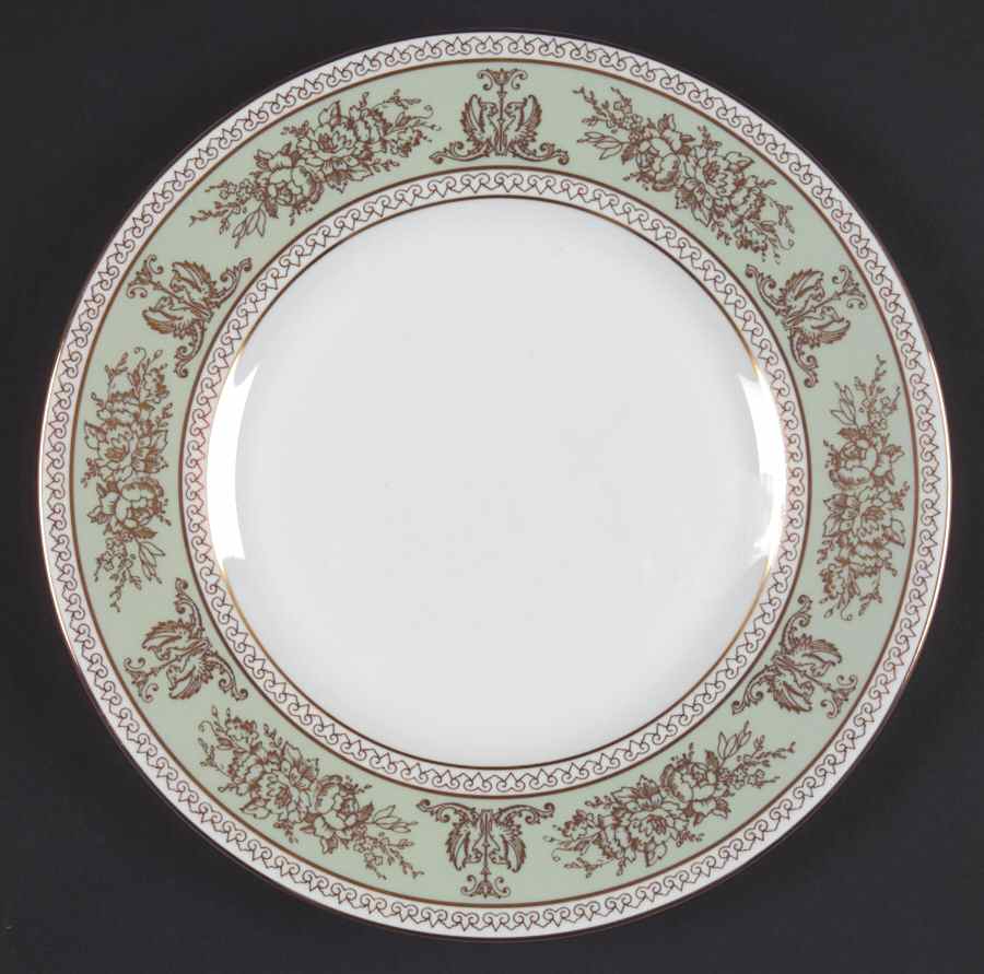 Columbia Sage Green Rim Luncheon Plate by Wedgwood-1