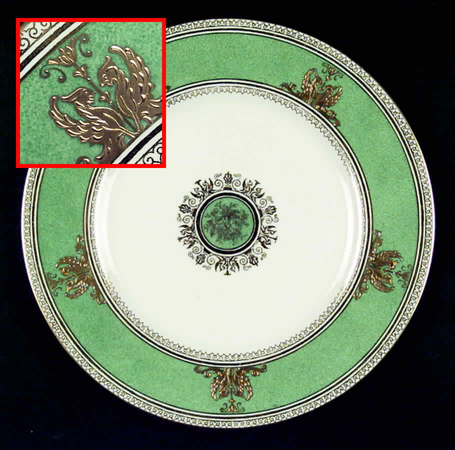 Columbia Powder Green Rim and Center Dinner Plate by Wedgwood-1