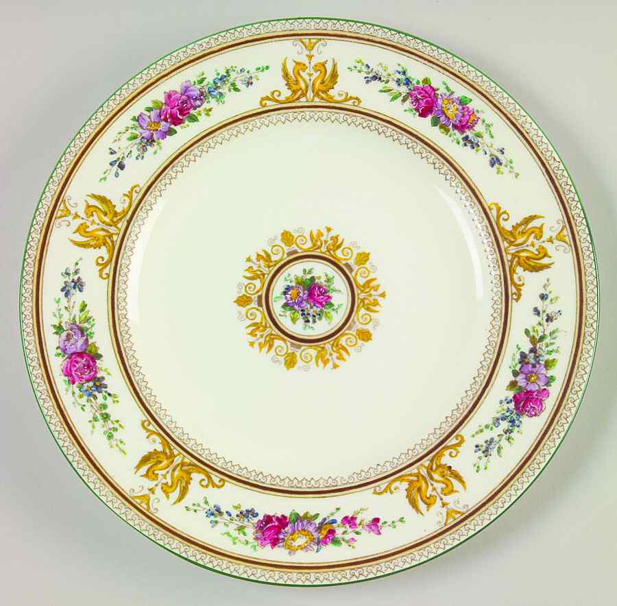 Columbia Ivory Body (Yellow Griffons) Luncheon Plate by Wedgwood-1