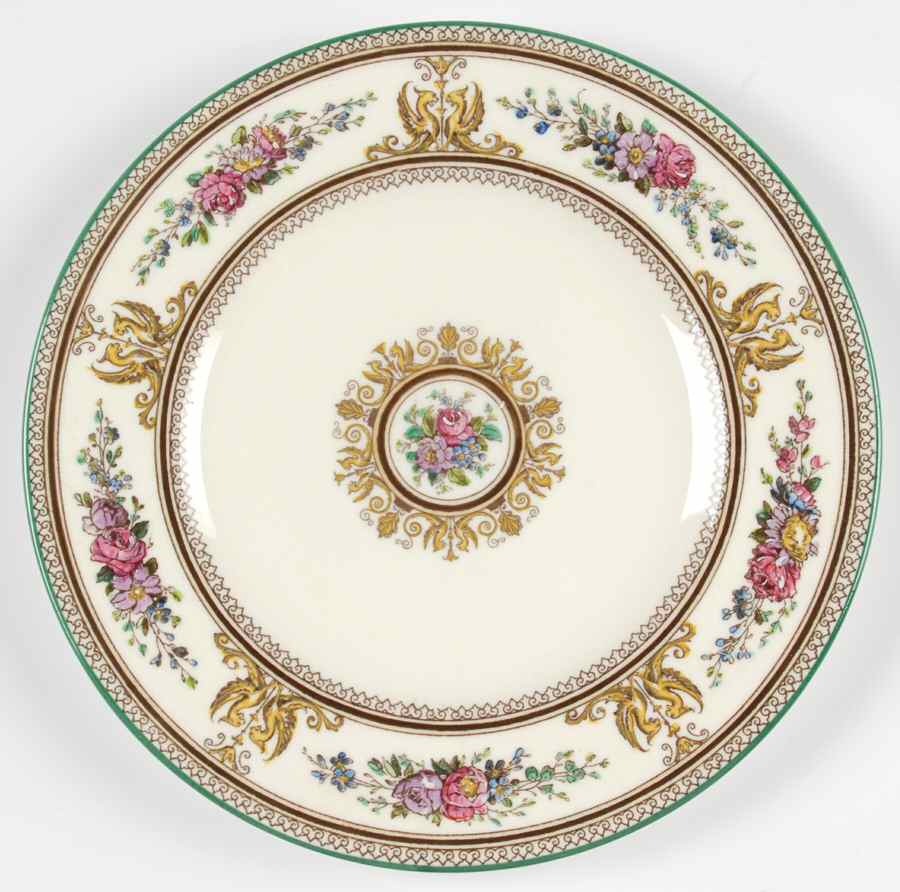 Columbia Ivory Body (Yellow Griffons) Dessert/Pie Plate by Wedgwood-1