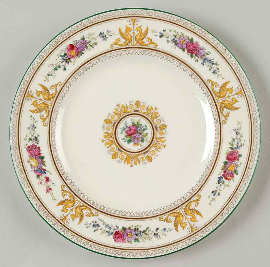 Columbia Ivory Body (Yellow Griffons) Salad Plate by Wedgwood-1