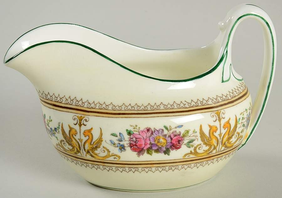 Columbia Ivory Body (Yellow Griffons) Creamer by Wedgwood-1