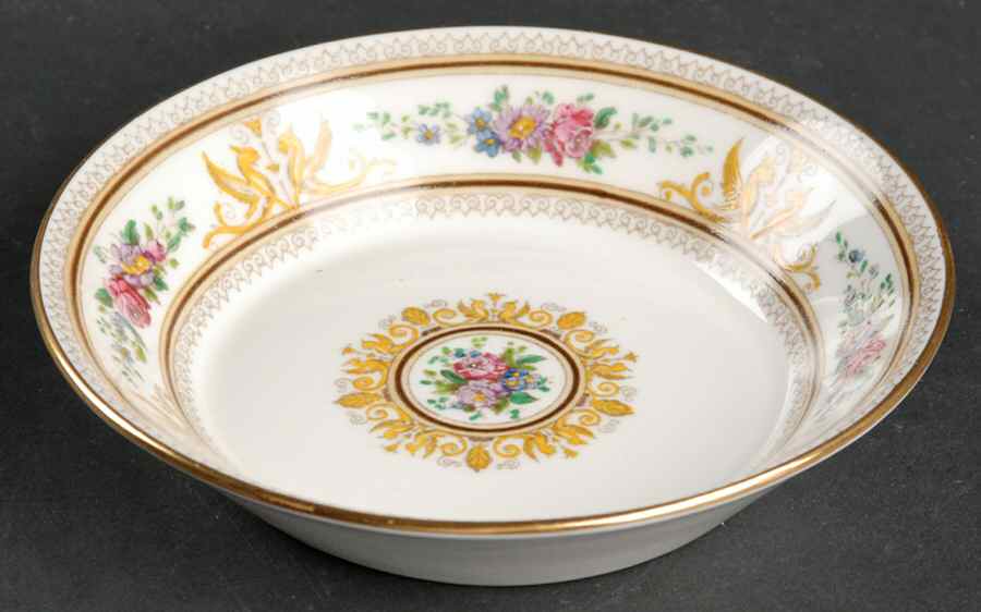 Columbia White (Gold Trim) Fruit/Dessert (Sauce) Bowl by Wedgwood-1