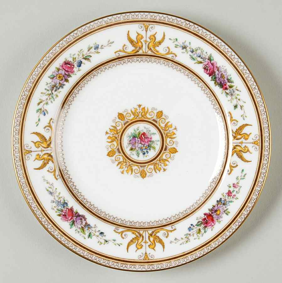 Columbia White (Gold Trim) Bread & Butter Plate by Wedgwood-1