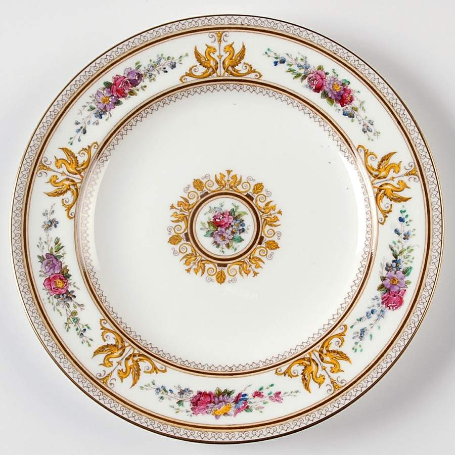 Columbia White (Gold Trim) Salad Plate by Wedgwood-1