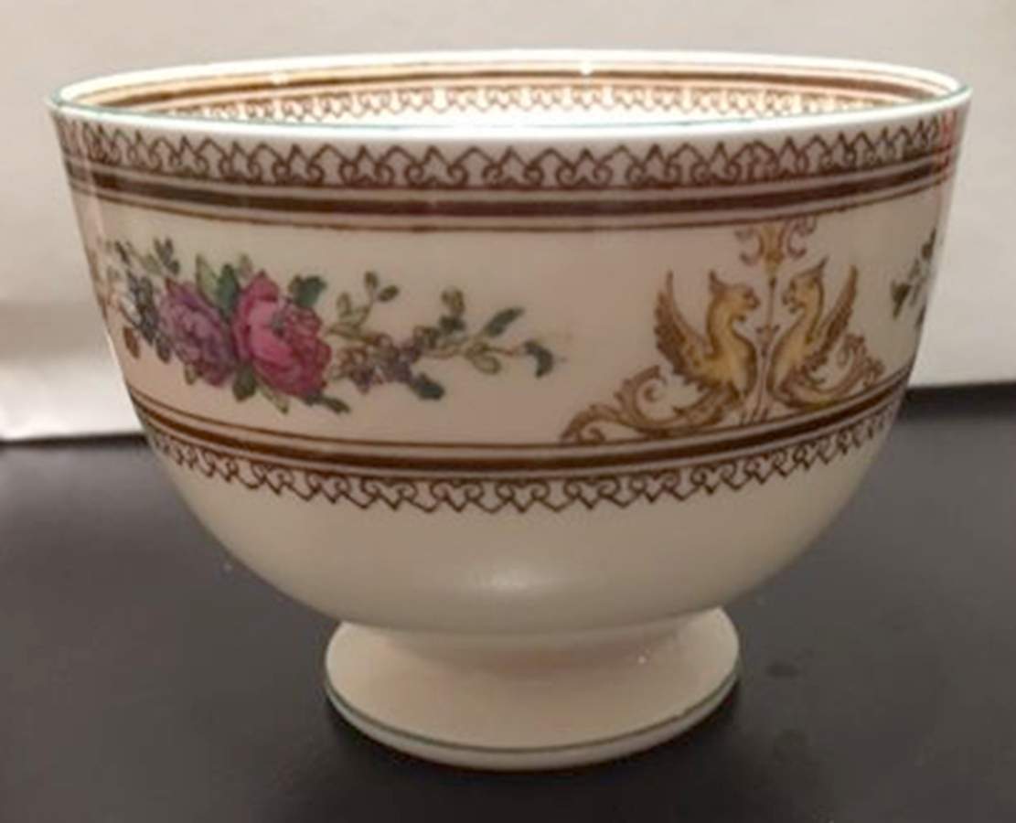 Columbia White (Gold Trim) Open Sugar Bowl by Wedgwood-1