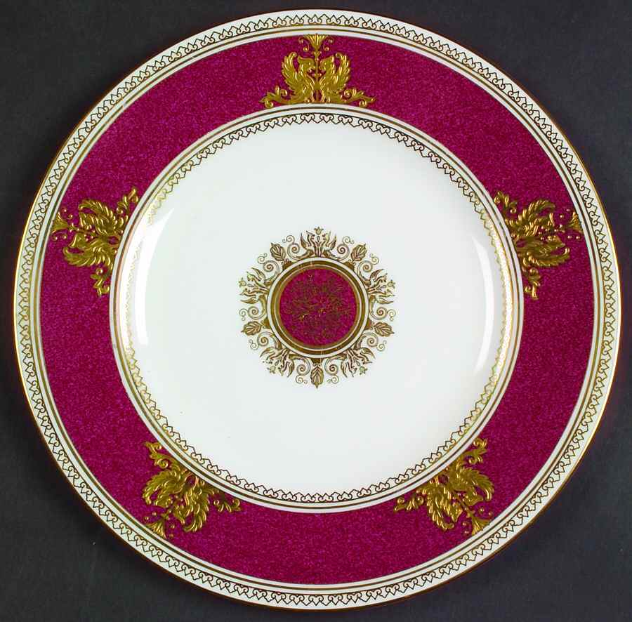 Columbia Powder Ruby (Rim and Center) Luncheon Plate by Wedgwood-1
