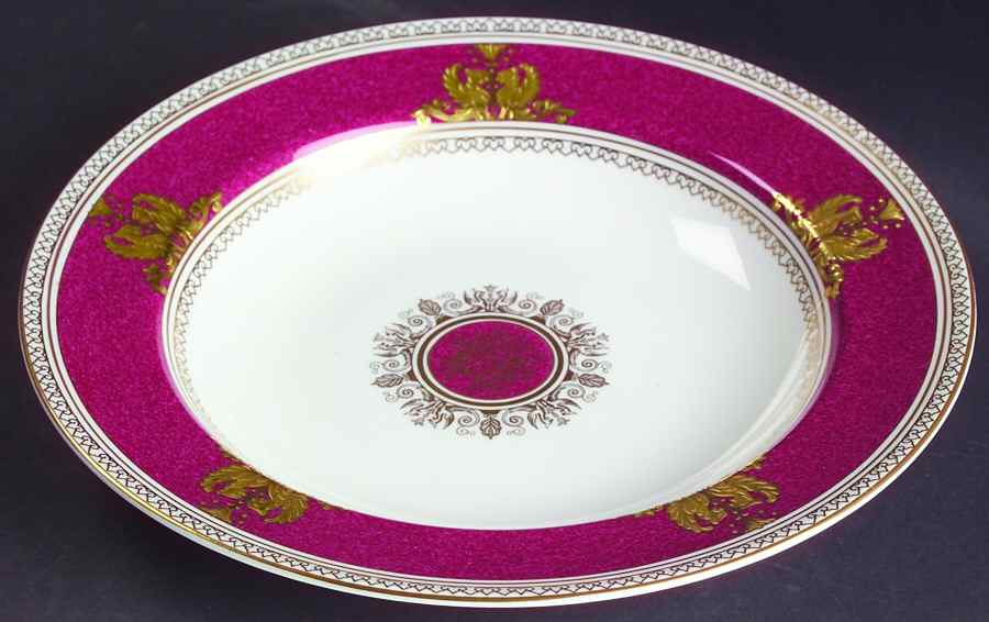 Columbia Powder Ruby (Rim and Center) Large Rim Soup Bowl by Wedgwood-1