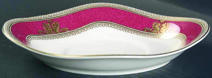 Columbia Powder Ruby (Rim and Center) Underplate for Gravy Boat by Wedgwood-1