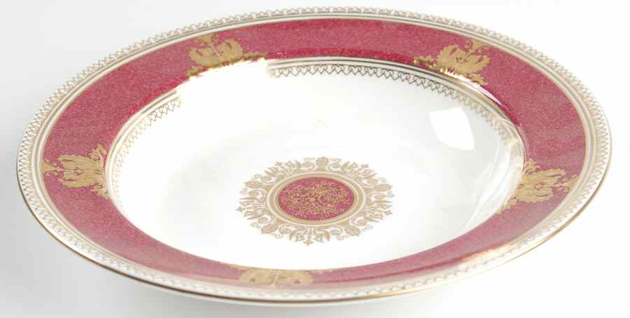 Columbia Powder Ruby (Rim and Center) Rim Soup Bowl by Wedgwood-1