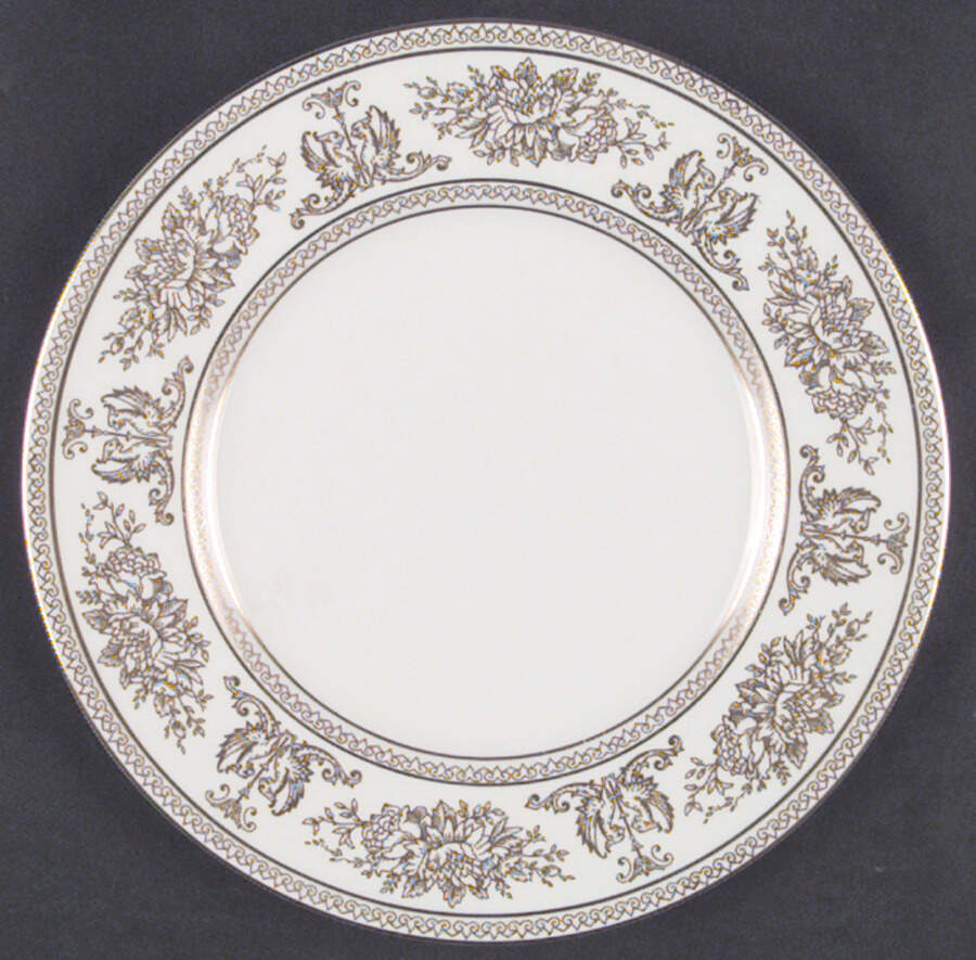 Columbia Gold (Gold Flowers, White Body) Salad Plate by Wedgwood-1