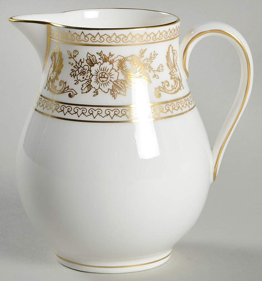 Columbia Gold (Gold Flowers, White Body) Creamer by Wedgwood-1