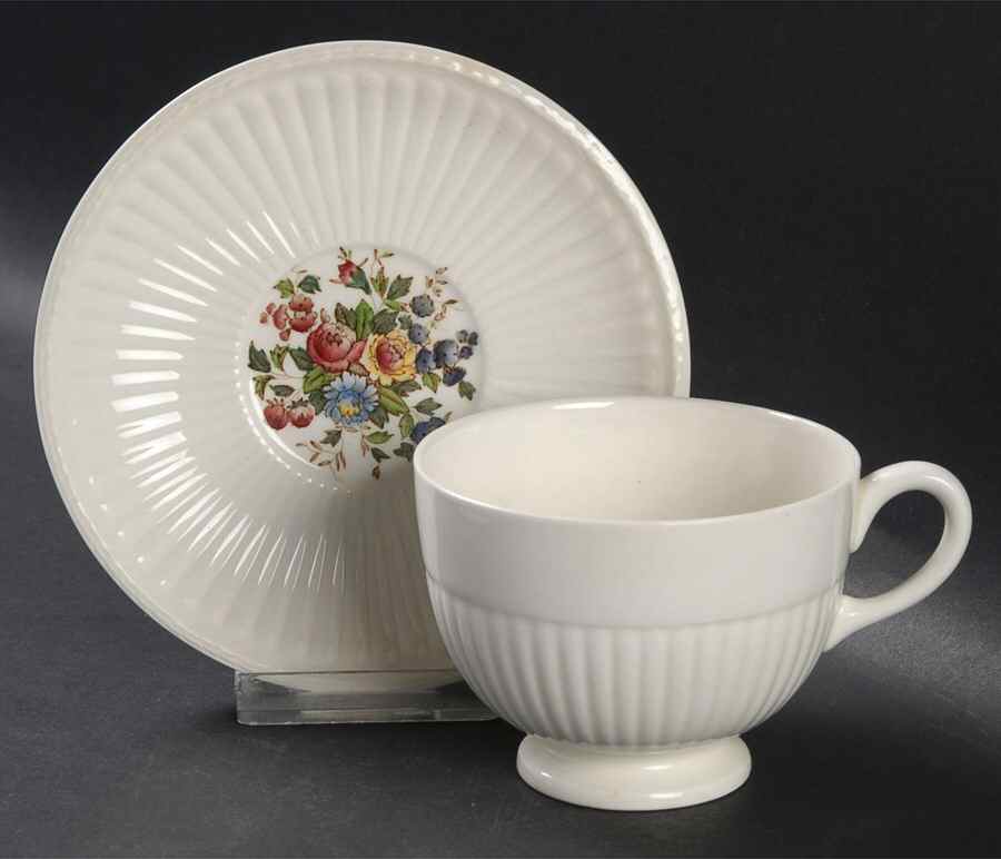 Conway Footed Cup & Saucer Set by Wedgwood-1