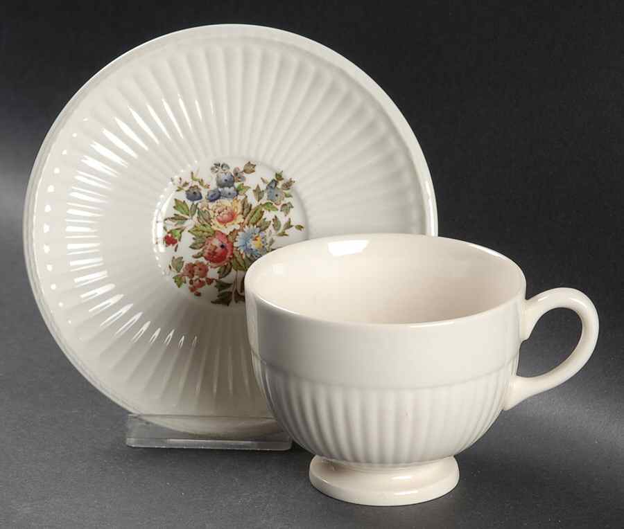 Conway Footed Cup & Saucer Set by Wedgwood-1