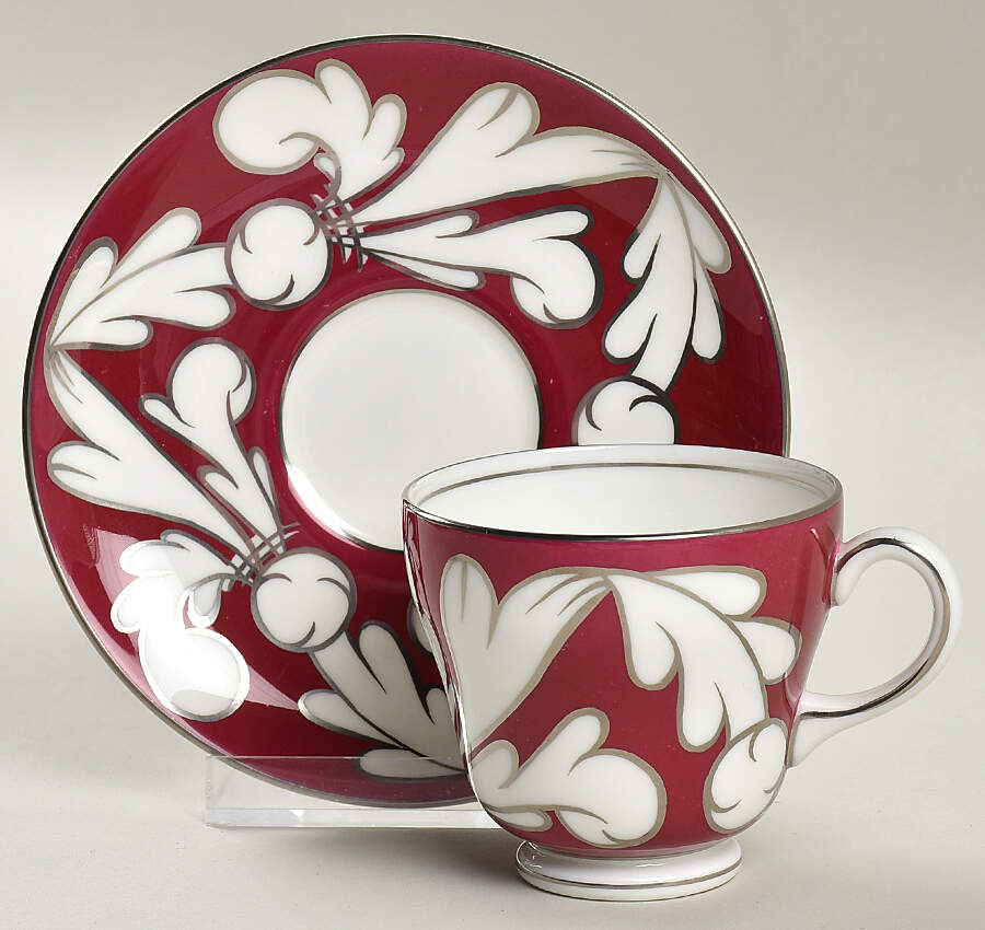 Coronation Footed Demitasse Cup & Saucer Set by Wedgwood-1