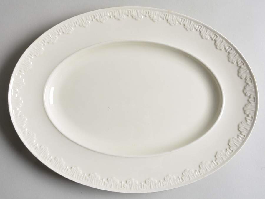 Corinthian Cream 13" Oval Serving Platter by Wedgwood-1
