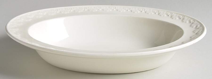 Corinthian Cream 10" Oval Vegetable Bowl by Wedgwood-1