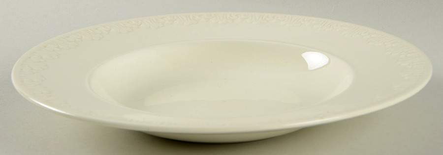 Corinthian Cream Rim Soup Bowl by Wedgwood-1