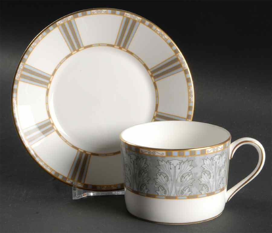 Corinth Flat Cup & Saucer Set by Wedgwood-1