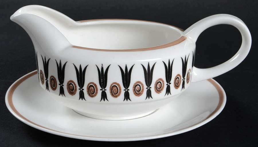 Corinthian Susie Cooper Gravy Boat & Underplate by Wedgwood-1