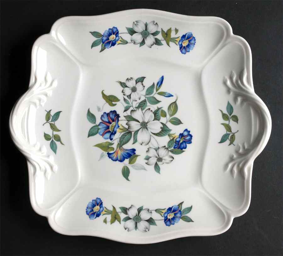 Cornel Square Handled Cake Plate by Wedgwood-1