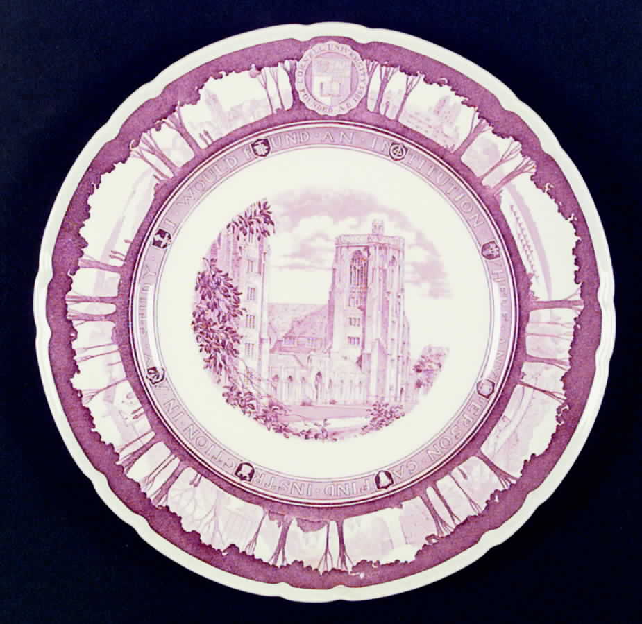 Cornell University Mulberry (Scallop) Dinner Plate by Wedgwood-1