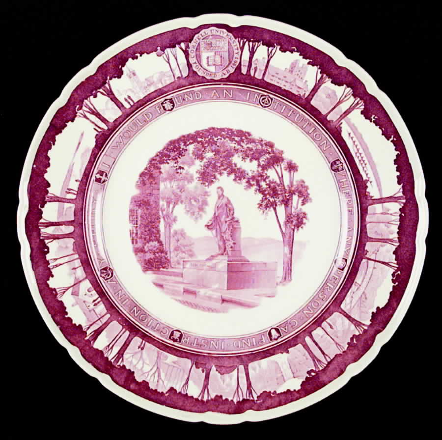 Cornell University Mulberry (Scallop) Dinner Plate by Wedgwood-1