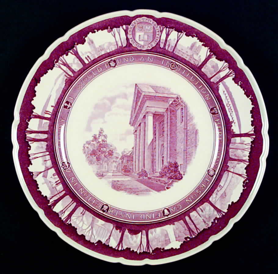Cornell University Mulberry (Scallop) Dinner Plate by Wedgwood-1