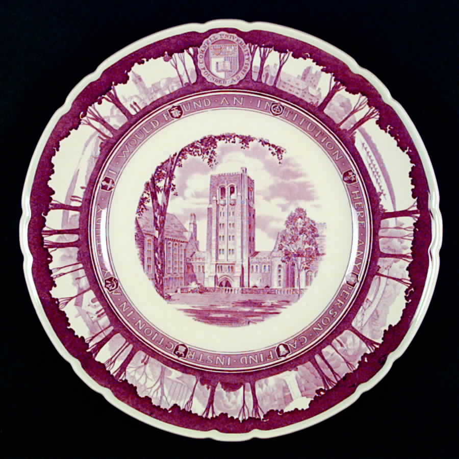 Cornell University Mulberry (Scallop) Dinner Plate by Wedgwood-1